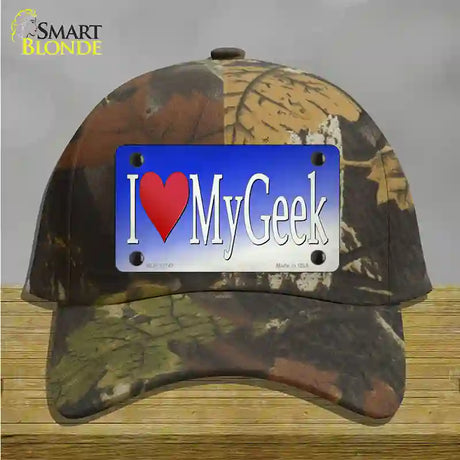 I Love My Geek Novelty License Plate Hat Tag Cotton / Camoflauge