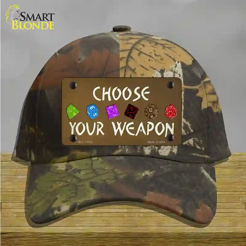 Choose Your Weapon Novelty License Plate Hat Tag Cotton / Camoflauge