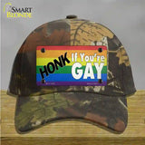 Honk If Youre Gay Novelty License Plate Hat Tag Cotton / Camoflauge