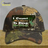 I Count Antlers To Sleep Novelty License Plate Hat Tag Cotton / Camoflauge