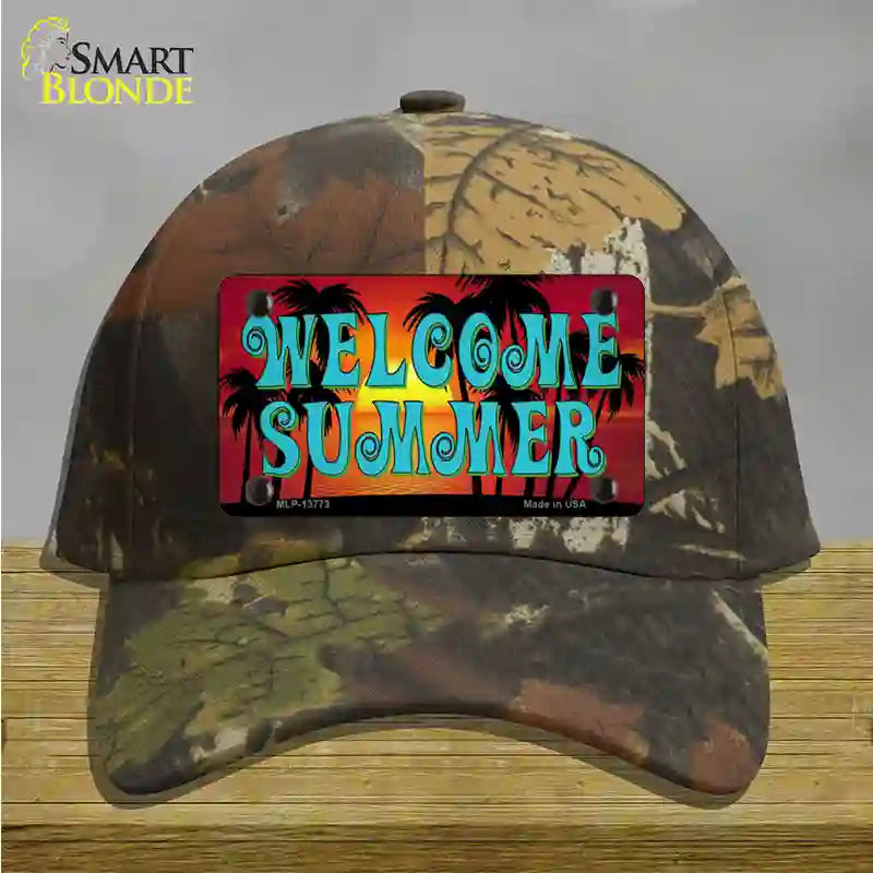 Welcome Summer Novelty License Plate Hat Tag Cotton / Camoflauge