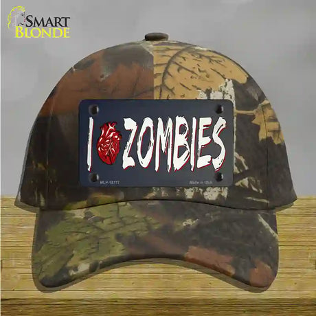 I Love Zombies Novelty License Plate Hat Tag Cotton / Camoflauge