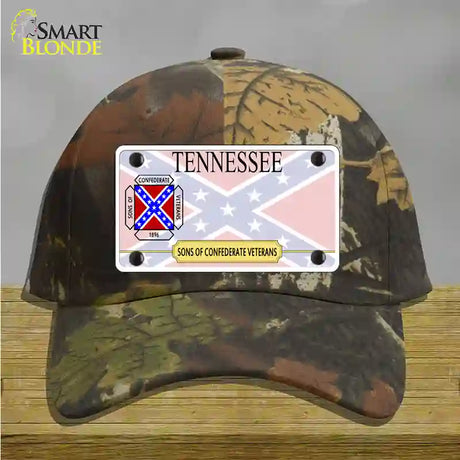 Tennessee Sons Of Confederate Novelty License Plate Hat Cotton / Camoflauge