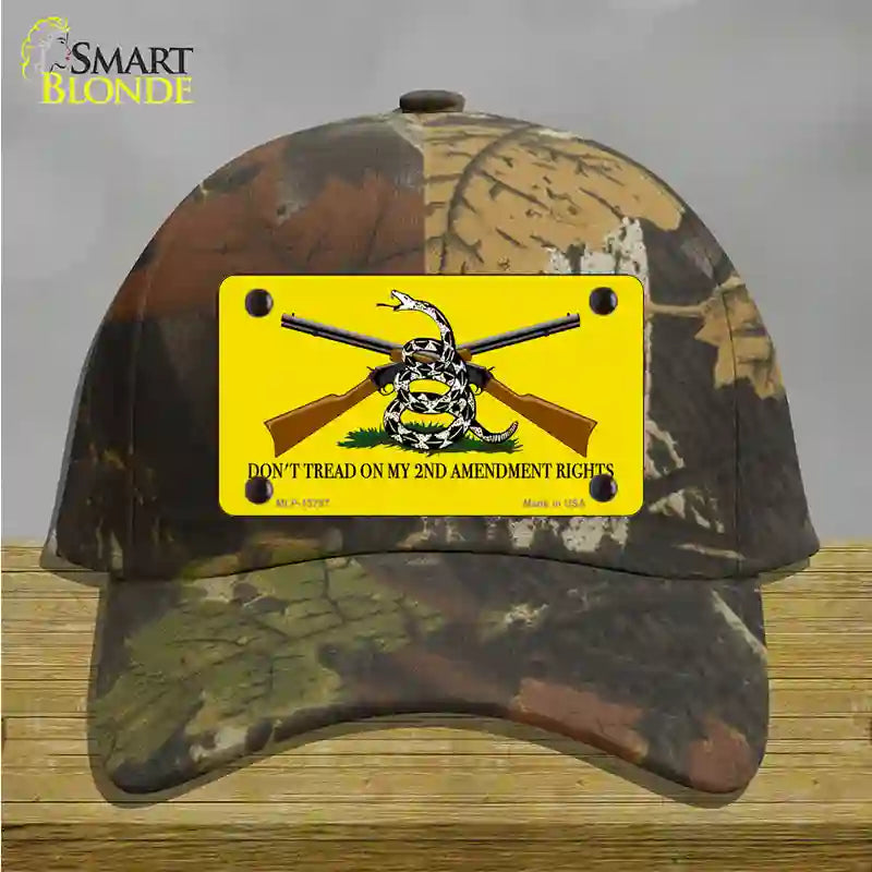 Dont Tread On My 2nd Amendment Novelty License Plate Hat Cotton / Camoflauge