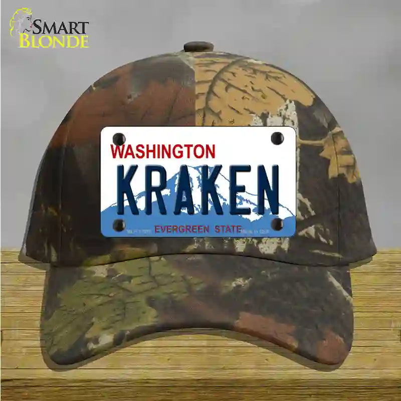 Kraken Washington Novelty License Plate Hat Tag Cotton / Camoflauge