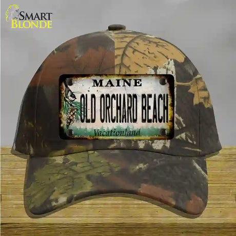 Old Orchard Beach Maine Rusty Novelty License Plate Hat Tag Cotton / Camoflauge