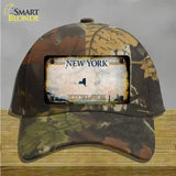 New York Excelsior Rusty Novelty License Plate Hat Cotton / Camoflauge