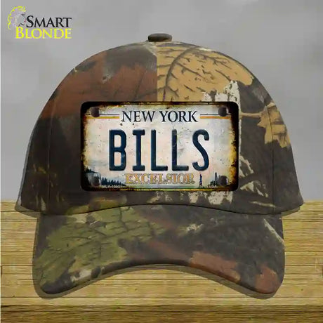 Bills Excelsior New York Rusty Novelty License Plate Hat Tag Cotton / Camoflauge