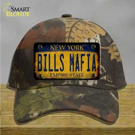 Bills Mafia New York Yellow Rusty Novelty License Plate Hat Tag Cotton / Camoflauge