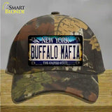 Buffalo Mafia NY Blue Rusty Novelty License Plate Hat Tag Cotton / Camoflauge