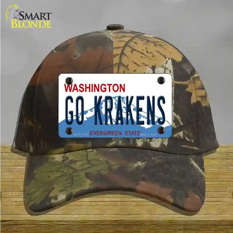 Go Krakens Washington Novelty License Plate Hat Tag Cotton / Camoflauge