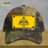 Byzantine Empire Flag Yellow Novelty License Plate Hat Tag Cotton / Camoflauge