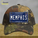 Memphis Tennessee Blue Novelty License Plate Hat Tag Cotton / Camoflauge