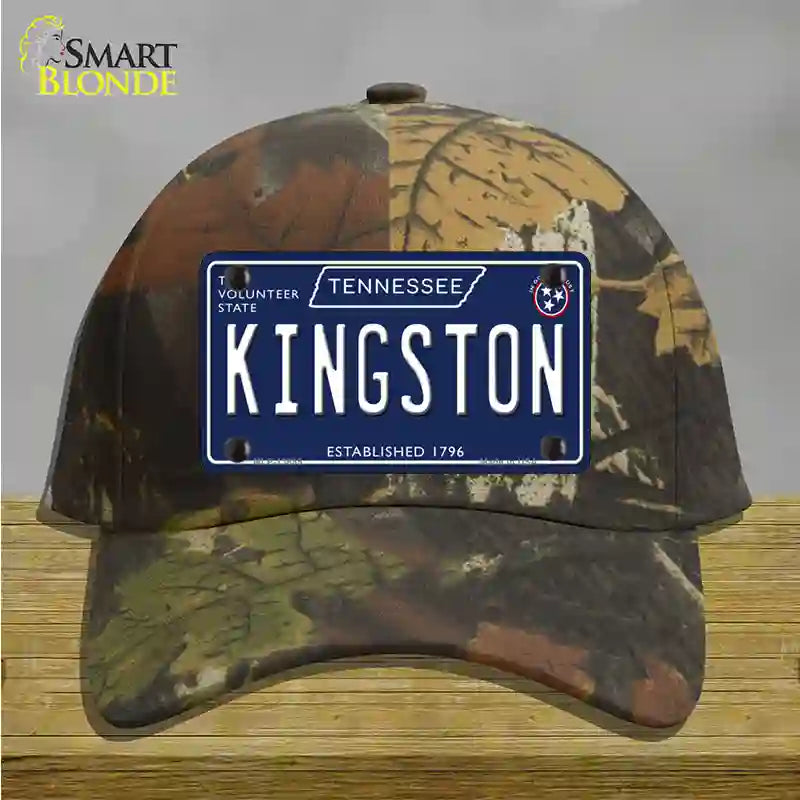 Kingston Tennessee Blue Novelty License Plate Hat Tag Cotton / Camoflauge