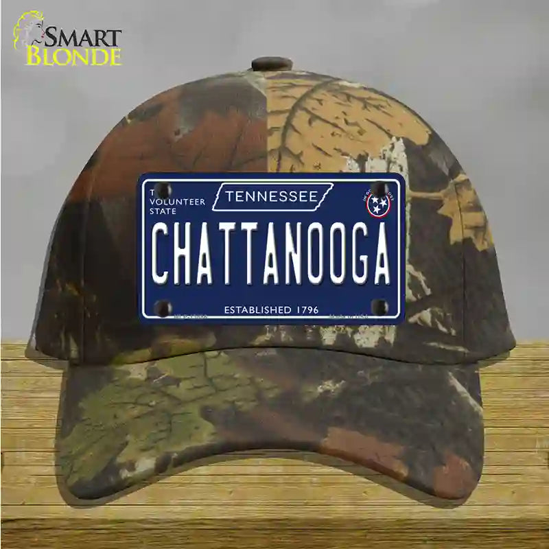 Chattanooga Tennessee Blue Novelty License Plate Hat Tag Cotton / Camoflauge