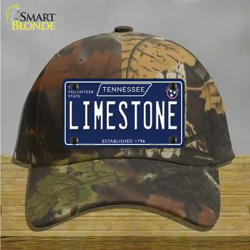 Limestone Tennessee Blue Novelty License Plate Hat Tag Cotton / Camoflauge