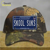 Skool Suks Tennessee Blue Novelty License Plate Hat Tag Cotton / Camoflauge