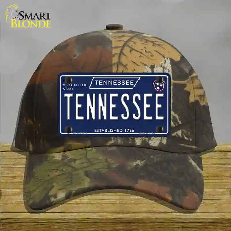 TN Tennessee Blue Novelty License Plate Hat Tag Cotton / Camoflauge