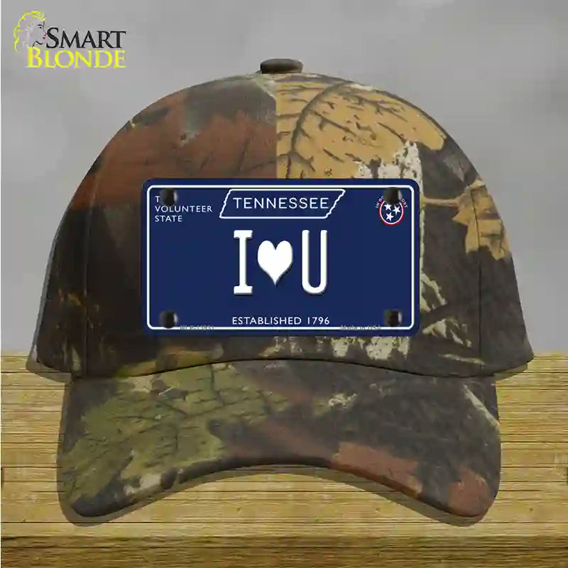 I Heart U Tennessee Blue Novelty License Plate Hat Tag Cotton / Camoflauge