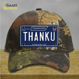 Thank U Tennessee Blue Novelty License Plate Hat Tag Cotton / Camoflauge