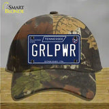 Grlpwr Tennessee Blue Novelty License Plate Hat Tag Cotton / Camoflauge