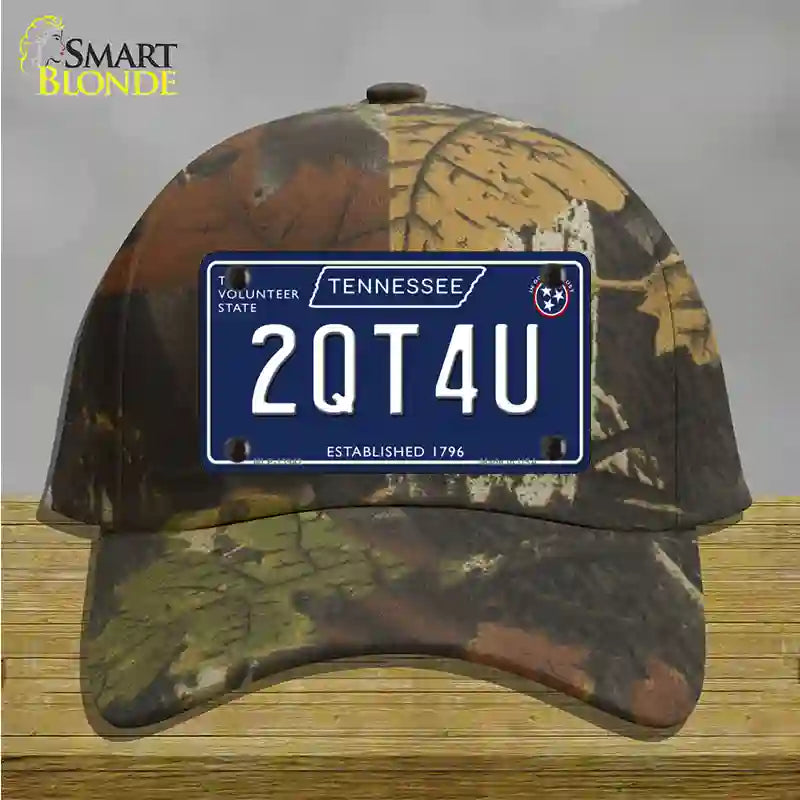 2QT4U Tennessee Blue Novelty License Plate Hat Tag Cotton / Camoflauge