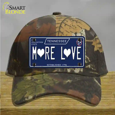 More Love Hearts Tennessee Blue Novelty License Plate Hat Tag Cotton / Camoflauge