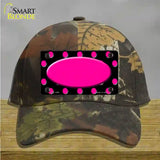 Pink Black Polka Dot Pink Center Oval Black Novelty License Plate Hat Cotton / Camoflauge