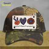 Peace Love America Novelty License Plate Hat Tag Cotton / Camoflauge