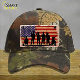 Military Soldiers American Flag Novelty License Plate Hat Tag Cotton / Camoflauge