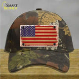 Grunge American Flag Novelty License Plate Hat Tag Cotton / Camoflauge