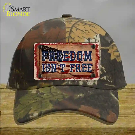 Freedom Isnt Free Flag Novelty License Plate Hat Tag Cotton / Camoflauge