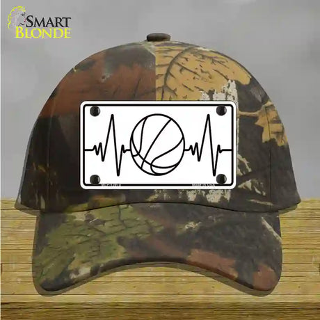 Basketball Heart Beat Novelty License Plate Hat Tag Cotton / Camoflauge