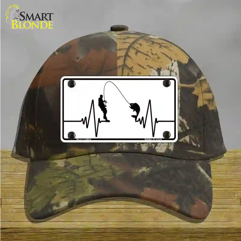 Fishing Heart Beat Novelty License Plate Hat Tag Cotton / Camoflauge