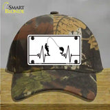 Fishing Heart Beat Novelty License Plate Hat Tag Cotton / Camoflauge