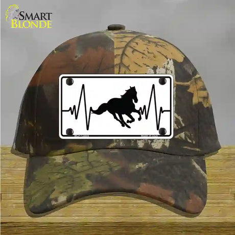 Horse Heart Beat Novelty License Plate Hat Tag Cotton / Camoflauge