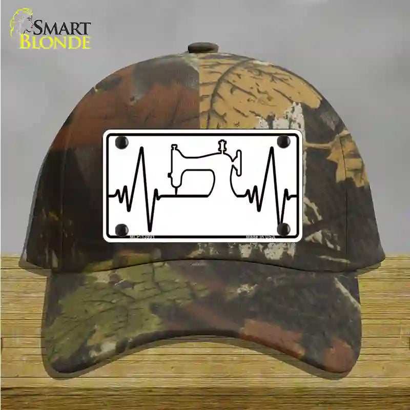 Sewing Heart Beat Novelty License Plate Hat Tag Cotton / Camoflauge