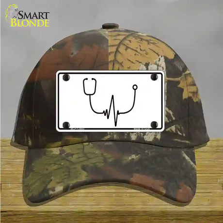 Stethoscope Heart Beat Novelty License Plate Hat Tag Cotton / Camoflauge