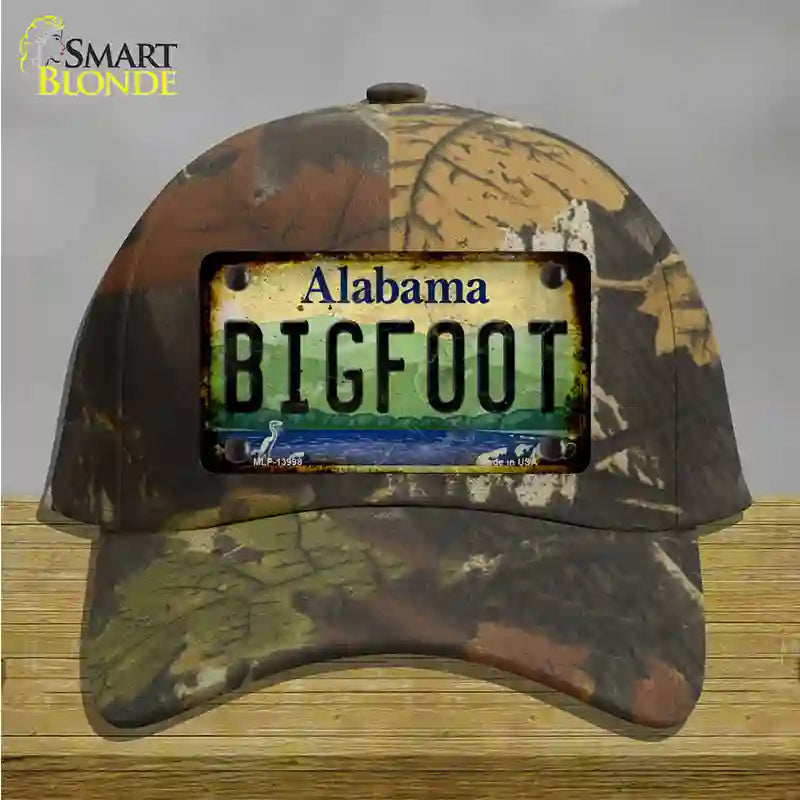 Bigfoot Alabama Novelty License Plate Hat Tag Cotton / Camoflauge