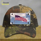 God Bless America Clouds Novelty License Plate Hat Cotton / Camoflauge