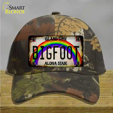 Bigfoot Hawaii Novelty License Plate Hat Tag Cotton / Camoflauge