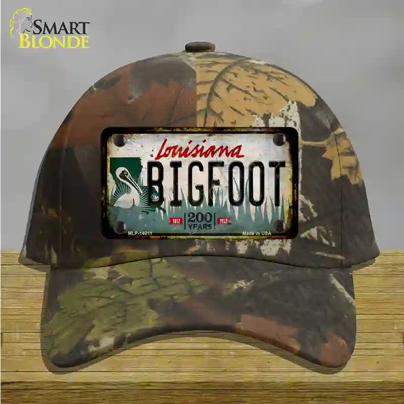 Bigfoot Louisiana Novelty License Plate Hat Tag Cotton / Camoflauge