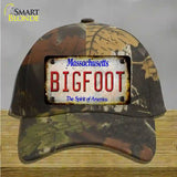 Bigfoot Massachusetts Novelty License Plate Hat Tag Cotton / Camoflauge