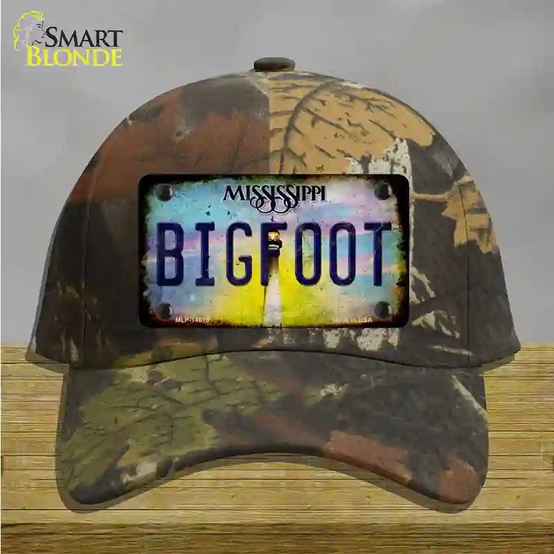 Bigfoot Mississippi Novelty License Plate Hat Tag Cotton / Camoflauge