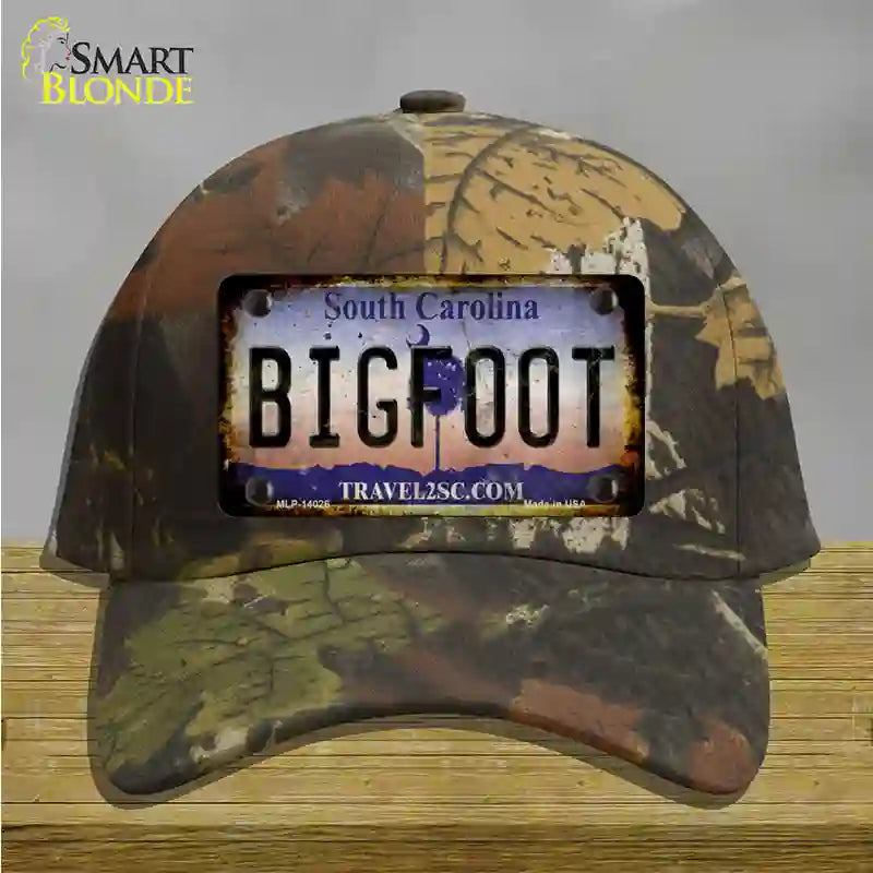 Bigfoot South Carolina Novelty License Plate Hat Tag Cotton / Camoflauge