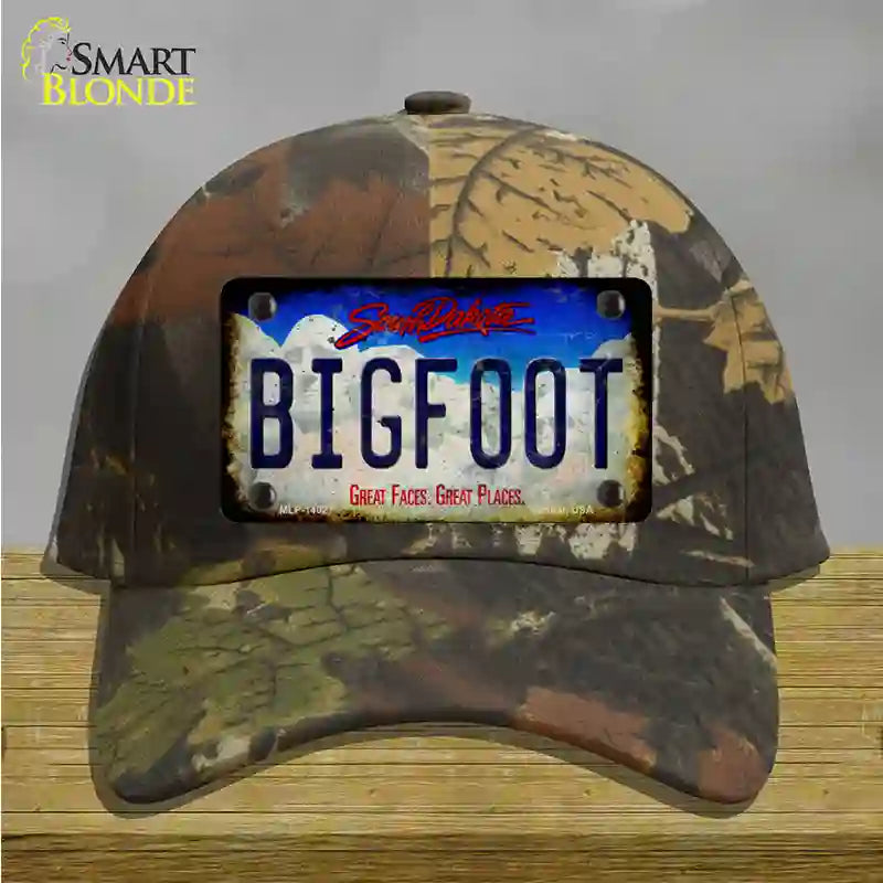 Bigfoot South Dakota Novelty License Plate Hat Tag Cotton / Camoflauge