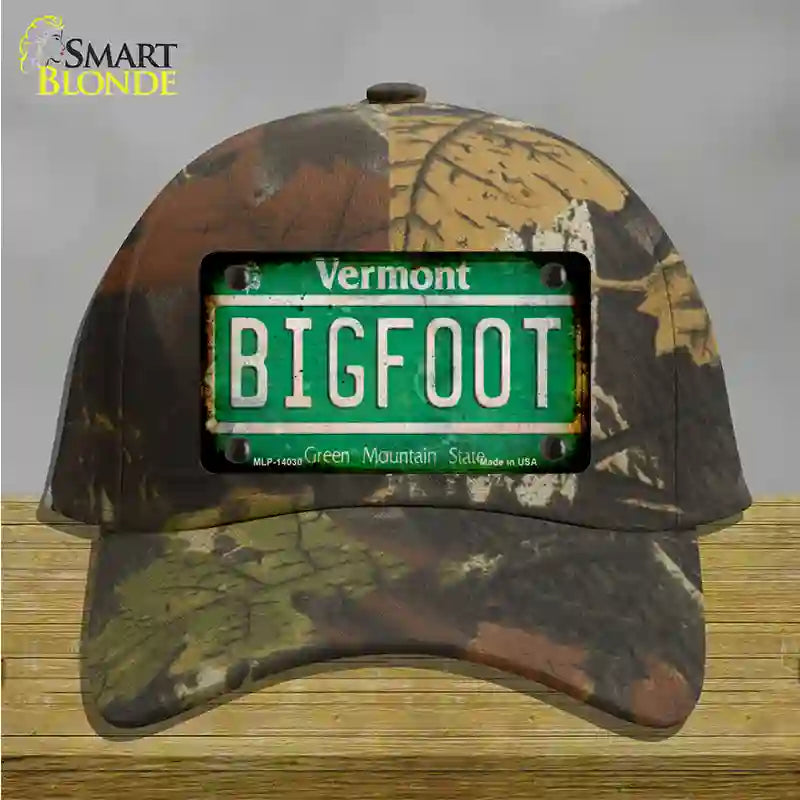 Bigfoot Vermont Novelty License Plate Hat Tag Cotton / Camoflauge