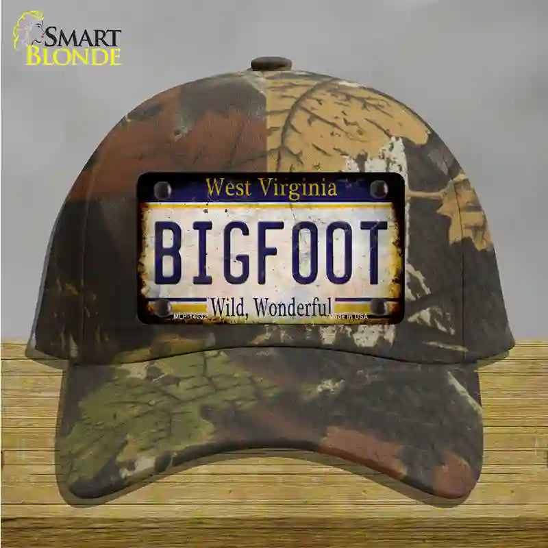 Bigfoot West Virginia Novelty License Plate Hat Tag Cotton / Camoflauge