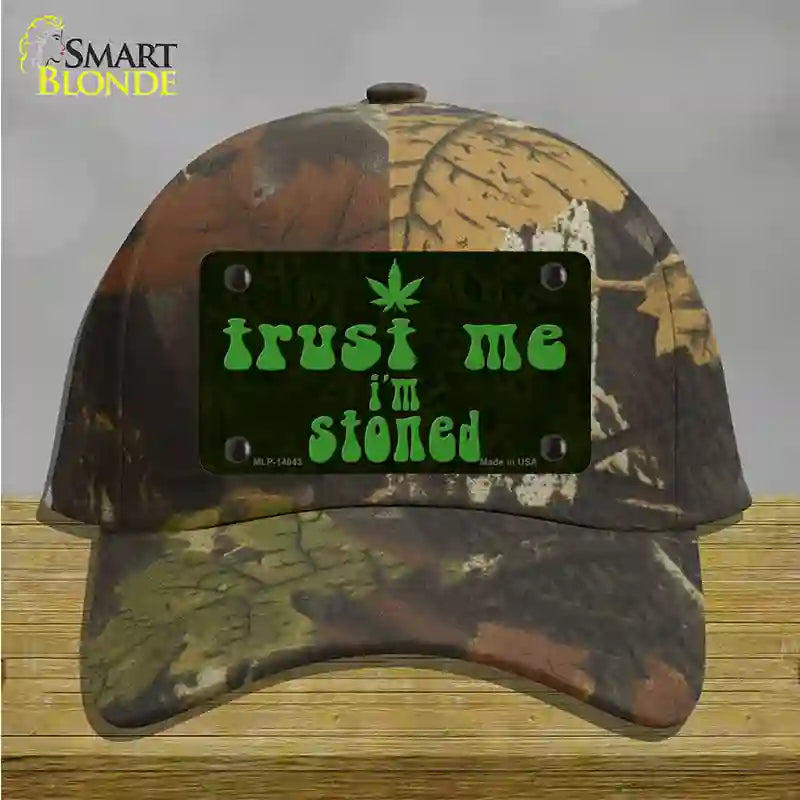 Trust Me Stoned Novelty License Plate Hat Cotton / Camoflauge