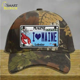 I Heart Maine Lobster Novelty License Plate Hat Cotton / Camoflauge